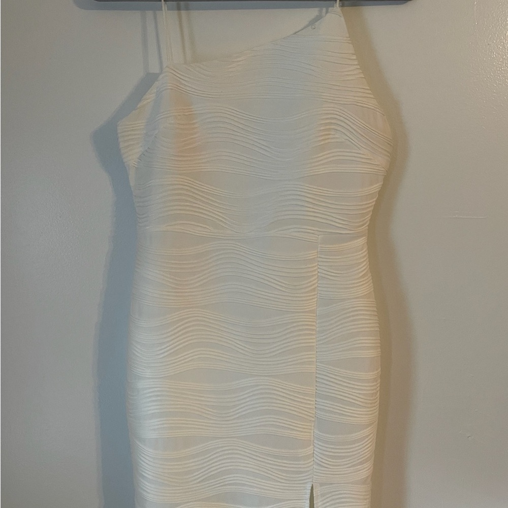 Elegant One-Shoulder White Dress